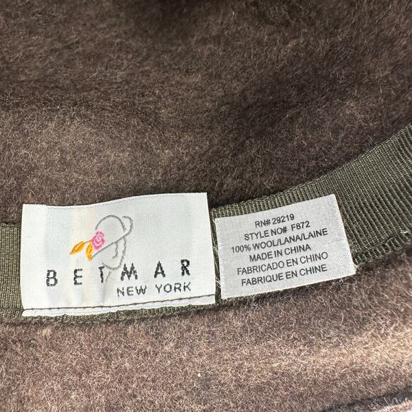 Betmar Womens Hat Wool Size M Brown Belted Cottagecore Classic Fall Vintage - Picture 4 of 6